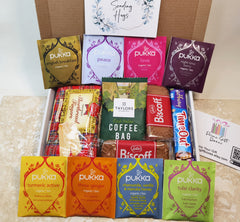 Organic Pukka Tea, Biscoff Biscuits, Coffee, Tea Gift Box, Letterbox, Personalised Gifts, Christmas, Xmas, Hug In A Box, Birthday him her