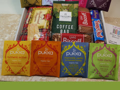 Organic Pukka Tea, Biscoff Biscuits, Coffee, Tea Gift Box, Letterbox, Personalised Gifts, Christmas, Xmas, Hug In A Box, Birthday him her