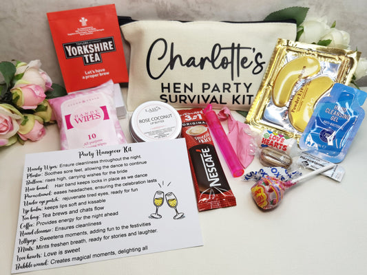 Personalised Hangover Kit | Prefilled Survival Kit | Hen do | Favour | Wedding | Bride |Recovery | Party | Bachelorette | Stag Do | Bachelor