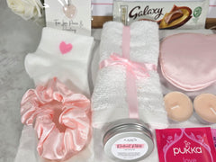 Bear Hug Care Package: Rose Quartz Necklace, Cozy Socks & Self-Care