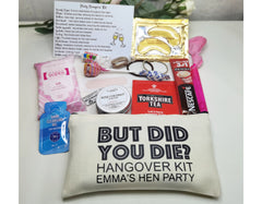 Personalised Hangover Kit | But Did We Die Kit | Prefilled Survival Kit | Hen do | Pouch Favour | Wedding | Bride | Bachelorette | Party