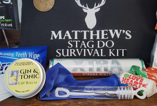 Bachelor Party Hangover Survival Kit | Stag Do | Pre-filled Recovery | Best Man | Favour | Wedding | Birthday | Bachelor | Gift |  Zip Pouch