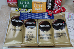 Coffee Lovers Biscuits & Chocolate Gift Box, Care Package, Christmas, Xmas Letterbox, Dad Gifts, Friend Hug In A Box, Birthday Gift, Mum